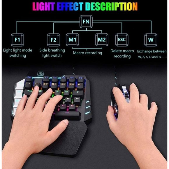 Mechanical Gaming Keyboard 38 Keys Blue Switches - Picture 3 of 12